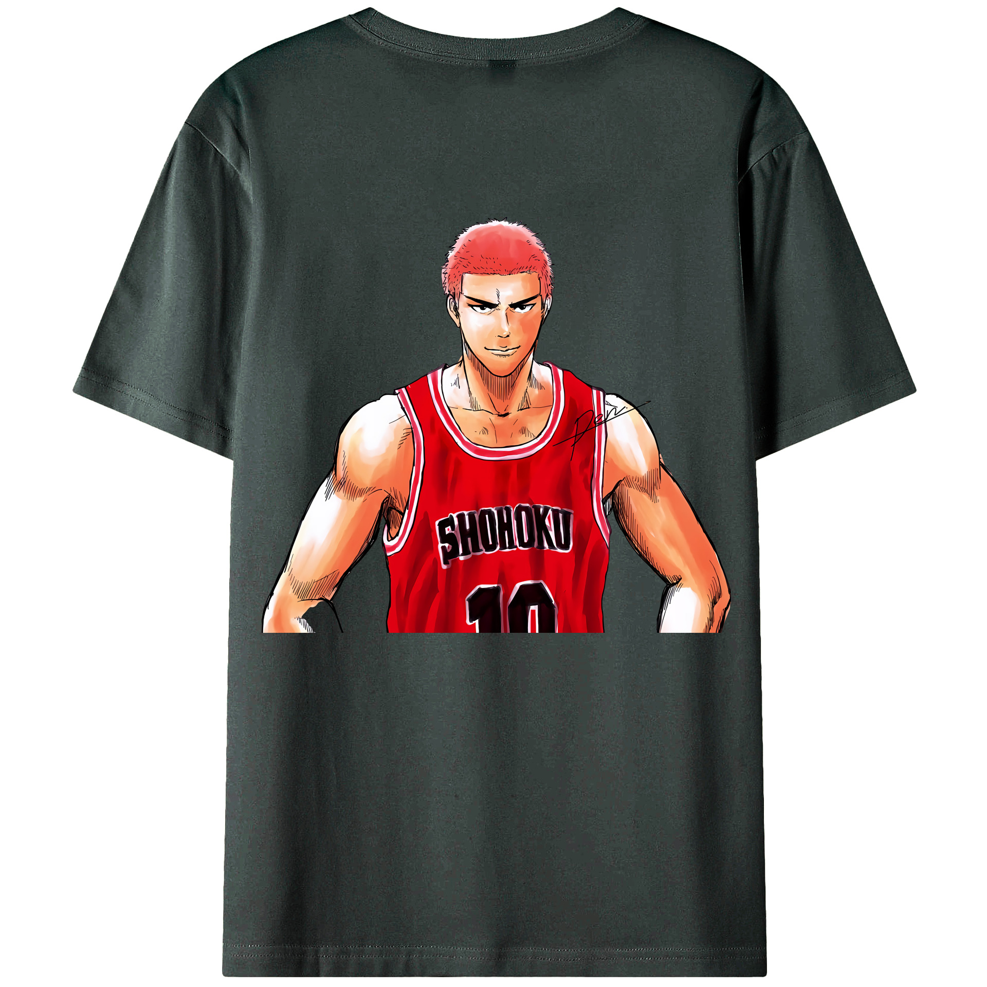 （画像用） SLAM DUNK／スラムダンク 綿100％ メンズ半袖Tシャツ（バックプリント） 通気性